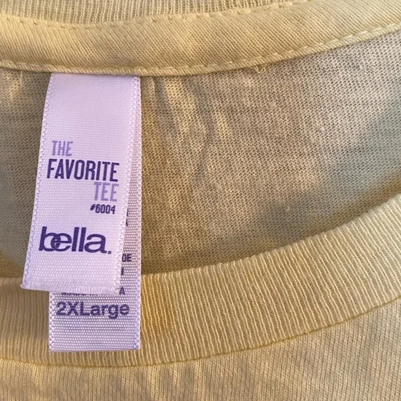 Bella Canvas Yellow Bee Happy Tee slim fit t-shirt cotton 2XL The Favorite Tee - Picture 7 of 8